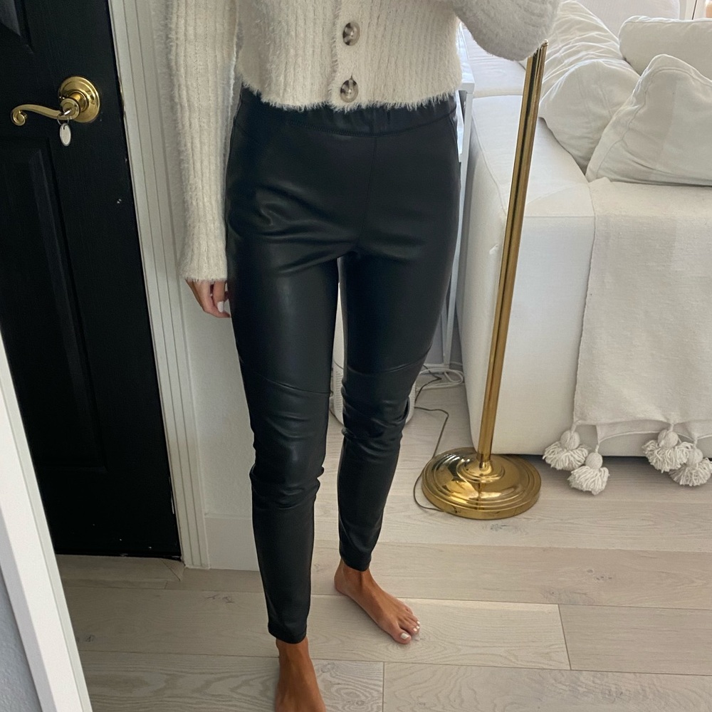 Free people leather leggings